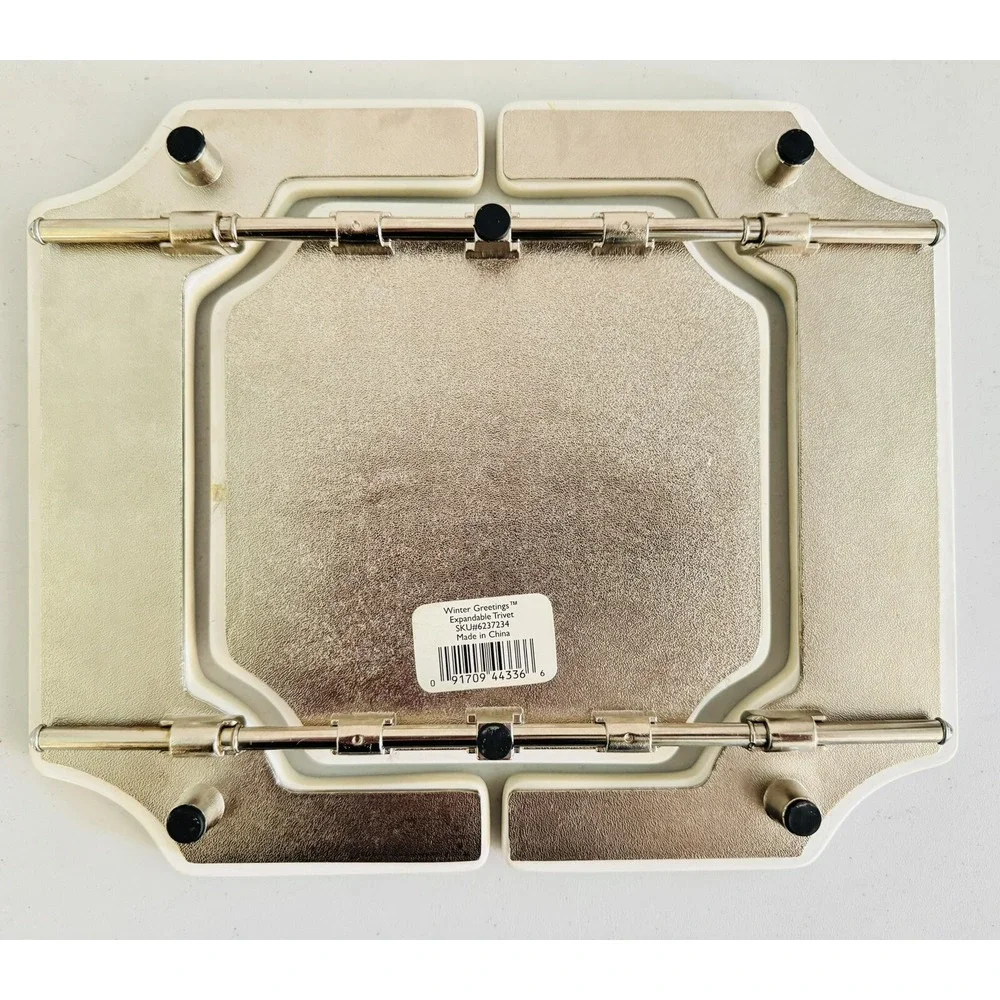 Lenox Winter Greeting Holiday‎ Cardinal Expandable Trivet Metal framework